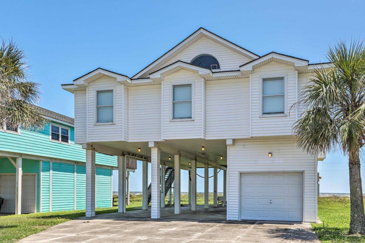 Oceanfront Galveston Home - Walk To Beach! Екстер'єр фото