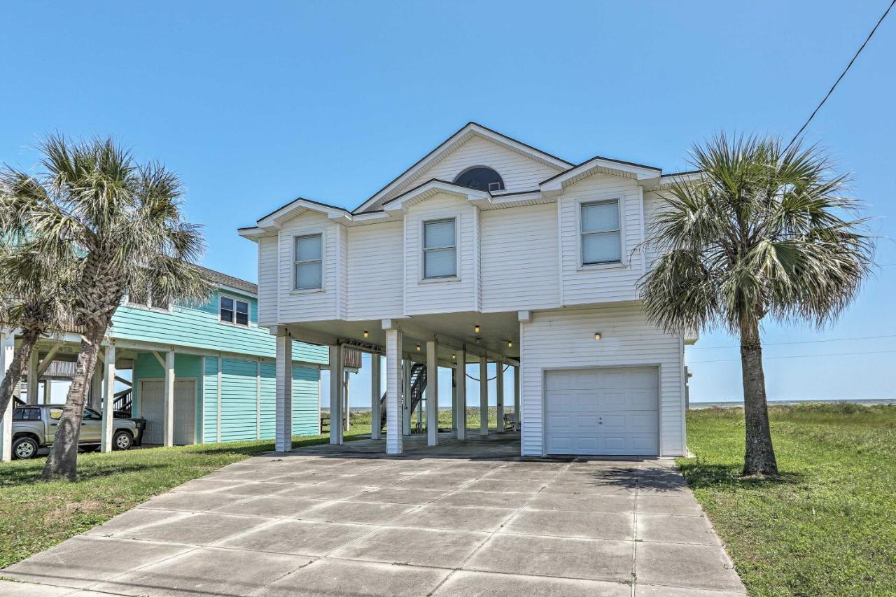 Oceanfront Galveston Home - Walk To Beach! Екстер'єр фото